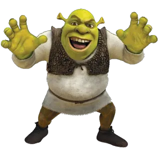 🗣 Shrek ogro, conto de fadas, verde, filme, animado whatsapp sticker