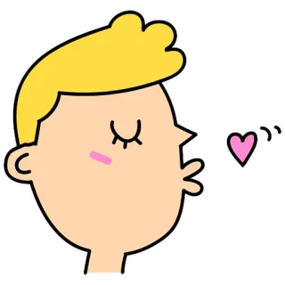 💋 amor, corazón, beso, afecto, dibujos animados, pegatina whatsapp sticker