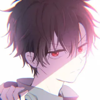 🐺 anime, manga, chłopak, czerwone oczy telegram sticker
