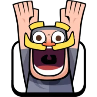 😅 clash royale, emote, homme, dessin animé, jeux vidéo whatsapp sticker