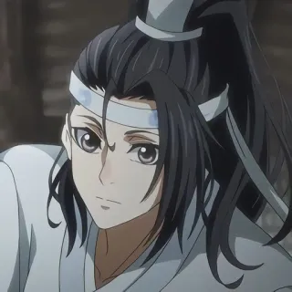 😗 Lan Wangji Mo Dao Zu Shi Anime, Homem, Chinês, Branco, Cabelo telegram sticker