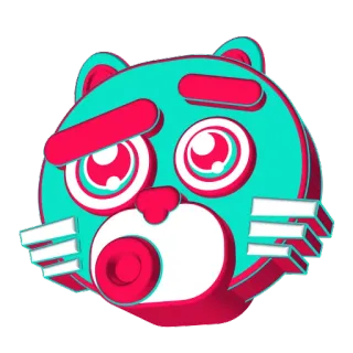 😔 Cartoon, Tier, Tiger, Figur, Illustration telegram sticker