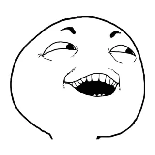 😀 Mème, Trollface, Mème Internet, Humour, Drôle telegram sticker
