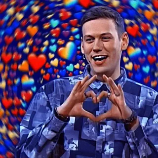 ❤️ man, heart, love, affection, portrait, smiling telegram sticker