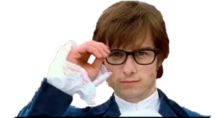🤓 Austin Powers สายลับ, ตลก, หนัง, แว่นตา, เรโทร telegram sticker