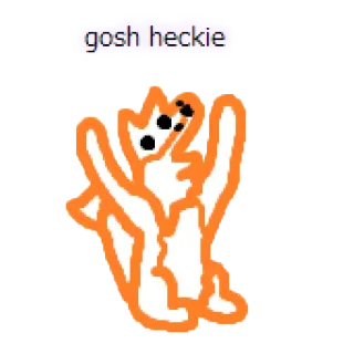 🐺 gosh heckie лиса, мультфильм, милый, животное, оранжевый, стикер whatsapp sticker