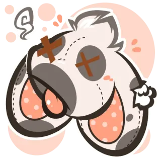 ☠️ 만화, 동물, 토끼, 죽음, 사시, 바늘땀 telegram sticker
