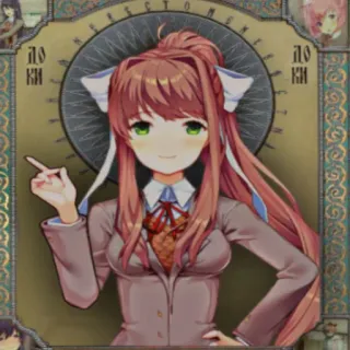 🛐 Monika Doki Doki Literature Club! anime, game, character, girl, gesture telegram sticker