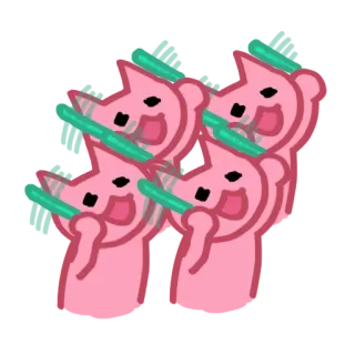 ✨ rosa, gato, pegatinas, animales, kawaii, lindo telegram sticker