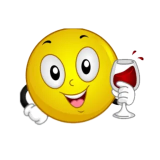 🍷 Smiley, Emoji, Wein, Feier, Toast telegram sticker