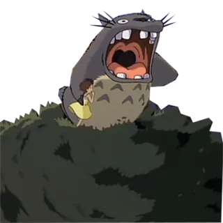 😮 Totoro My Neighbor Totoro animation, fantasy, hayaomiyazaki, totoro, ghibli whatsapp sticker