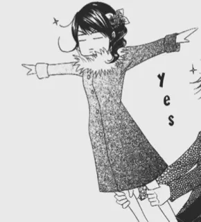 😎 yes Mangá, Anime, Desenho animado, Feliz, Fofo whatsapp sticker