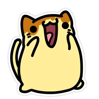 😵 gato, fofo, animal, gatinho, desenho animado, feliz telegram sticker