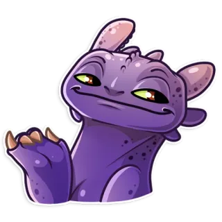 😏 Toothless How to Train Your Dragon rồng, dễ thương, hoạt hình, phim, động vật telegram sticker