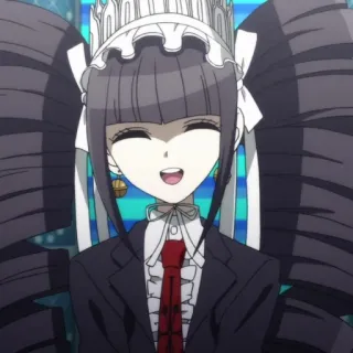 🃏 Celestia Ludenberg Danganronpa Anime, Fofo, Uniforme escolar, Gótico, Maria Chiquinha telegram sticker