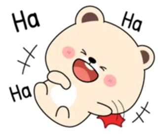 😳 bear, cute, cartoon, animal, funny, illustration telegram sticker