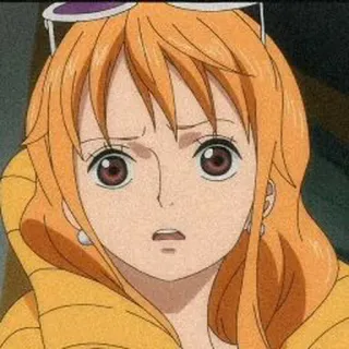 🤑 Nami One Piece アニメ, ワンピース, ナミ, 漫画 telegram sticker