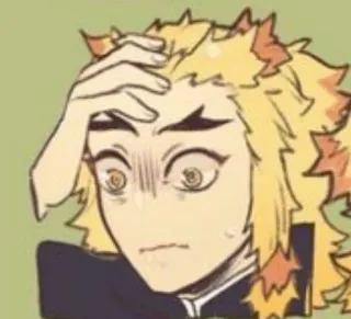 🌟 Rengoku Kyoujurou Demon Slayer rengoku, demon slayer, anime, confused telegram sticker