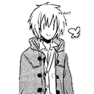 😶 YEAH? Anime, Mariposa, Manga, Chico, Pregunta telegram sticker