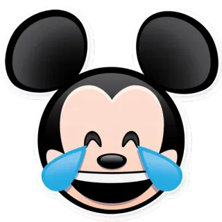 😂 Mickey Mouse Mickey Mouse, Disney, cartoon, emoji, laughter, happy, tears telegram sticker