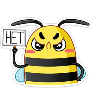 🙅‍♂️ HET 蜂, 怒り, いいえ, いいえ, 漫画 telegram sticker