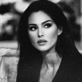 🖤 portrait, woman, actress, monochrome, black and white, beautiful telegram sticker