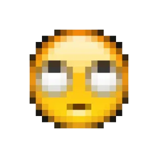 🙄 emoji, pixelated, smirk telegram sticker