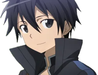 😊 Kirito Sword Art Online anime, character, kirito, sword art online, manga telegram sticker