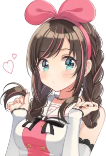 💕 garota anime, fofa, desenho animado, ilustração, feminino, kawaii, arte digital telegram sticker