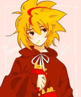 ✨ 화가 잔뜩 났지 Anime, Hoodie, Personage, Friet, Schattig, Tekening, Illustratie telegram sticker