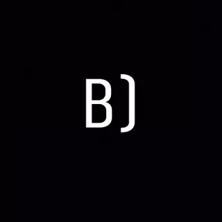 😎 B] letter, symbool, typografie, minimalistisch telegram sticker