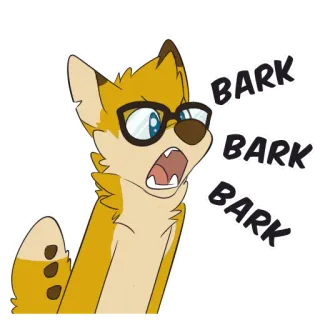 🐺 BARK
BARK
BARK dog, barking, glasses, cartoon, animal, furry telegram sticker
