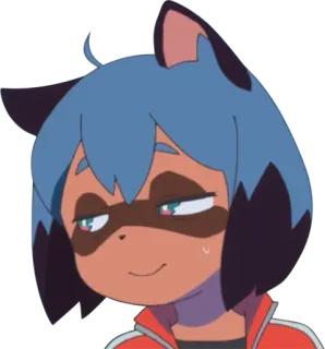 😅 Michiru Kagemori BNA: Brand New Animal Anime, Tanuki, Michiru, BNA, presumido whatsapp sticker