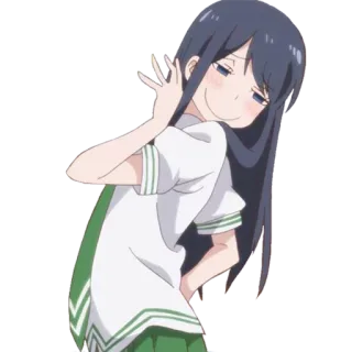 😈 Ragazza anime, Uniforme scolastica, Sorrisetto, Carina, Cartone animato, Animazione telegram sticker