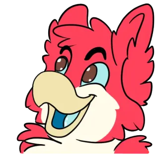 😄 Furry, Anthro, Cartoon, Oiseau, Créature, Animal telegram sticker