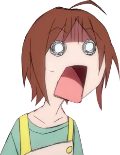 😱 Anime, geschockt, überrascht, Cartoon telegram sticker