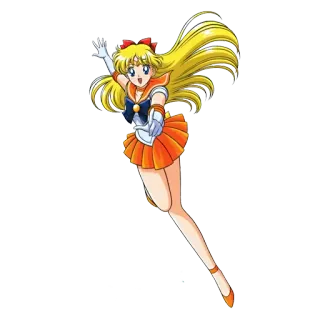 😀 Sailor Venus Sailor Moon セーラーヴィーナス, セーラームーン, アニメ, マンガ, キャラクター telegram sticker