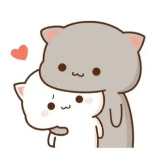 💟 kot, kotek, miłość, serce, słodki, zwierzę, kreskówka telegram sticker