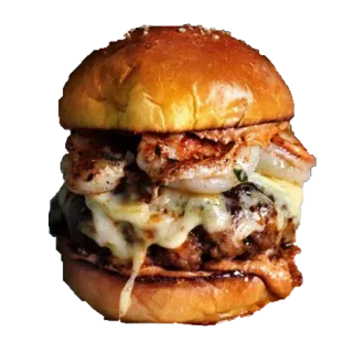 🍔 Hambúrguer, Comida, Camarão, Queijo, Sanduíche telegram sticker