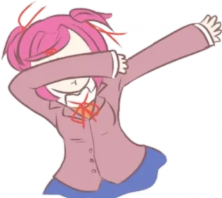 💕 Natsuki Doki Doki Literature Club! Anime, Naklejka, Natsuki, Doki Doki Literature Club telegram sticker