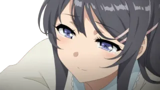 😢 Mai Sakurajima Rascal Does Not Dream of Bunny Girl Senpai Anime, Mädchen, Bunny Girl, Schuluniform telegram sticker