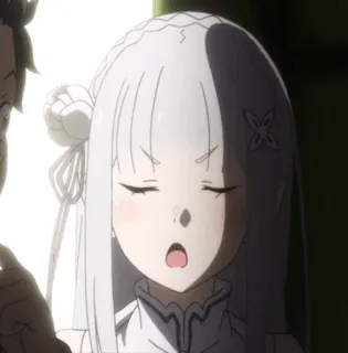 🤍 Emilia Re:Zero Anime, Emilia, Re:Zero, Personaggio telegram sticker