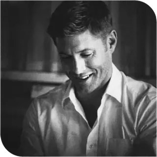 📎 man, smiling, portrait, black and white, handsome, actor, adult telegram sticker