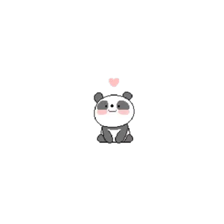 🐼 panda, cute, kawaii, heart, animal, cartoon telegram sticker