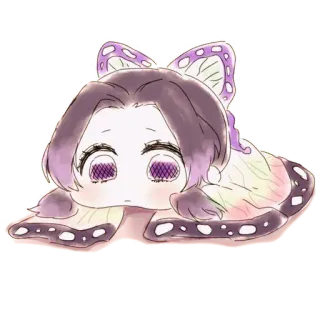 🦋 Shinobu Kocho Demon Slayer Chibi, Anime, Papillon, Mignon, Demon Slayer, Shinobu Kocho telegram sticker