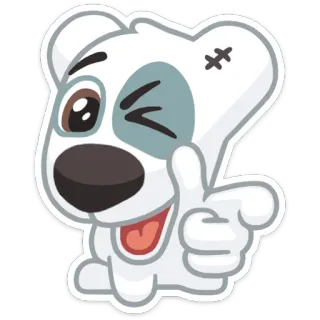 😉 perro, dibujo animado, pegatina, lindo, animal, pulgar arriba telegram sticker