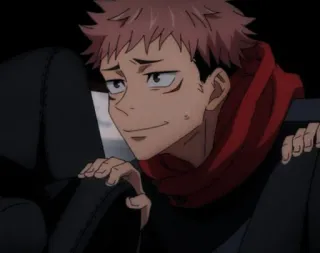 😊 Yuji Itadori Jujutsu Kaisen Аниме, Jujutsu Kaisen, Юдзи Итадори, Манга, Персонаж, Мультфильм telegram sticker