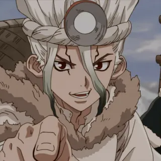 💖 Senku Ishigami Dr. Stone Anime, Dr. Stone, Senku, Ishigami, Personnage, Dessin animé telegram sticker
