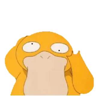 😰 Psyduck Pokemon Psyduck, Pokémon, vàng, vịt, phim hoạt hình whatsapp sticker