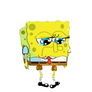 ๐ Spongebob Spongebob, crying, sad, cartoon, emoji, meme telegram sticker